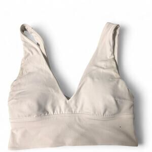 White Align Lululemon Size 4 Activewear Yoga Pilates Sports Bra Flattering Soft